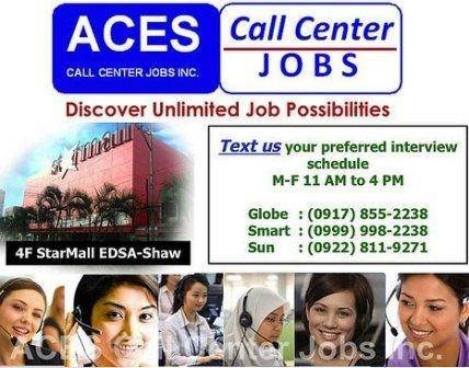  Profile Photos of ACES CALL CENTER JOBS INC. Unit 605 6th Flr BSA Twin Towers Tower A, Bank Drive, Ortigas (BSA is behind Megamall Bldg A -across National Bookstore exit, and beside St Francis Square) - Photo 3 of 4