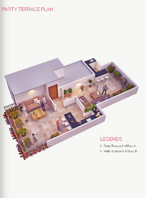 Cerise Suite Party Terrace Layout : zVesta New Album of zVesta 402, 4th Floor, Qutub Plaza, Dlf ph-1, Gurgaon - Photo 2 of 5