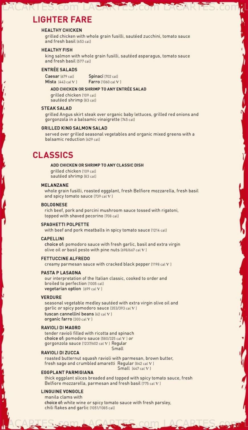  Pricelists of Pasta Pomodoro 1550 Bryant Street - Photo 5 of 7
