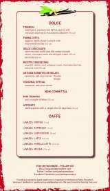 Menus & Prices, Pasta Pomodoro, San Franciso