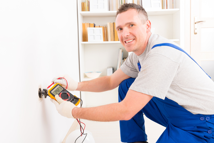 Electrician checking socket voltage with digital multimeter New Album of AAA Electric Company Inc 6525 Gunpark Dr. - Photo 8 of 9 Electrician checking socket voltage with digital multimeter New Album of AAA Electric Company Inc 6525 Gunpark Dr. - Photo 8 of 9