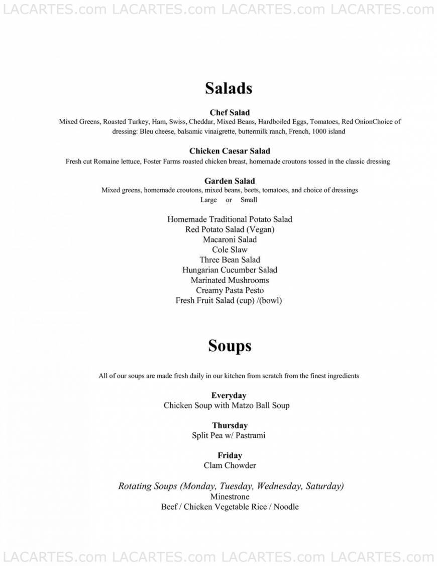  Pricelists of Gunther's Restaurant & Catering 1601 Meridian Ave. - Photo 16 of 17