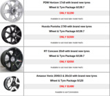 Menus & Prices, Tyre Retailers and Tyre Stores Adelaide - Cluse Bros, Adelaide