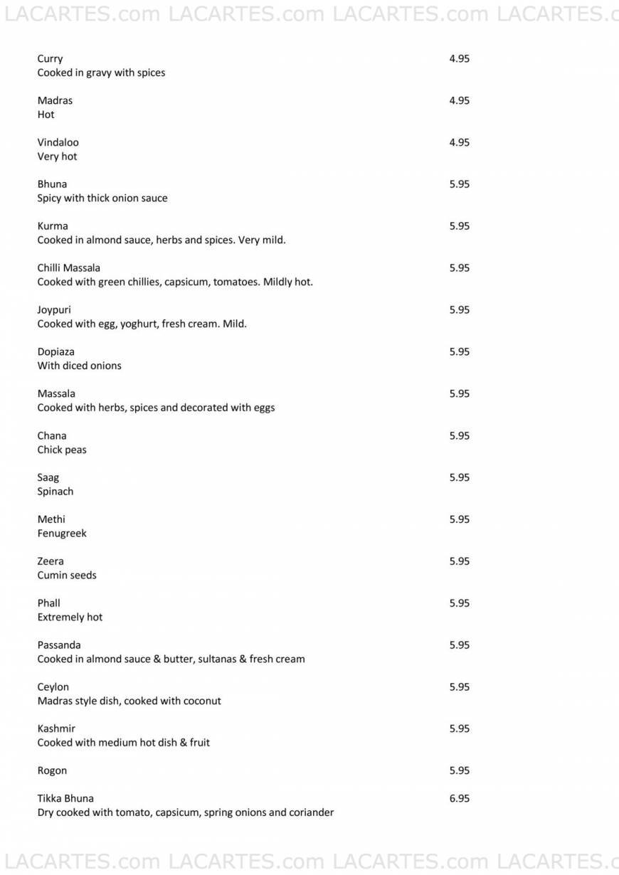  Pricelists of RAJDOOT TAKEAWAY NEW ELTHAM 46 Avery Hill - Photo 3 of 7