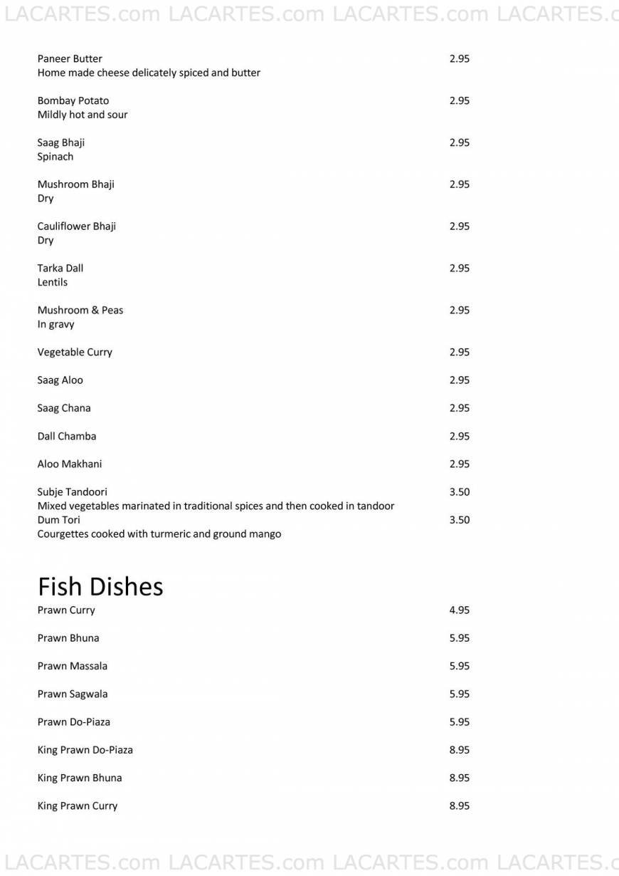  Pricelists of RAJDOOT TAKEAWAY NEW ELTHAM 46 Avery Hill - Photo 5 of 7