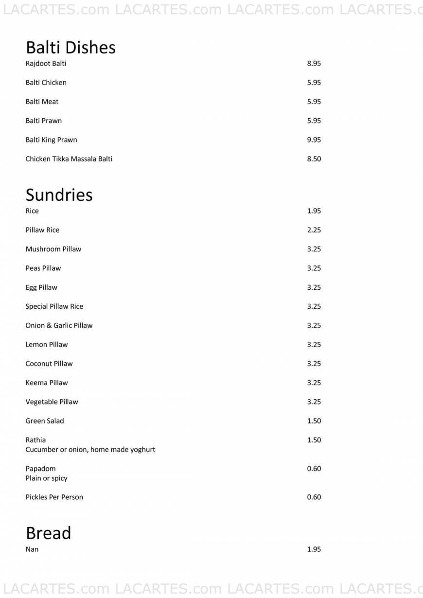  Pricelists of RAJDOOT TAKEAWAY NEW ELTHAM 46 Avery Hill - Photo 6 of 7