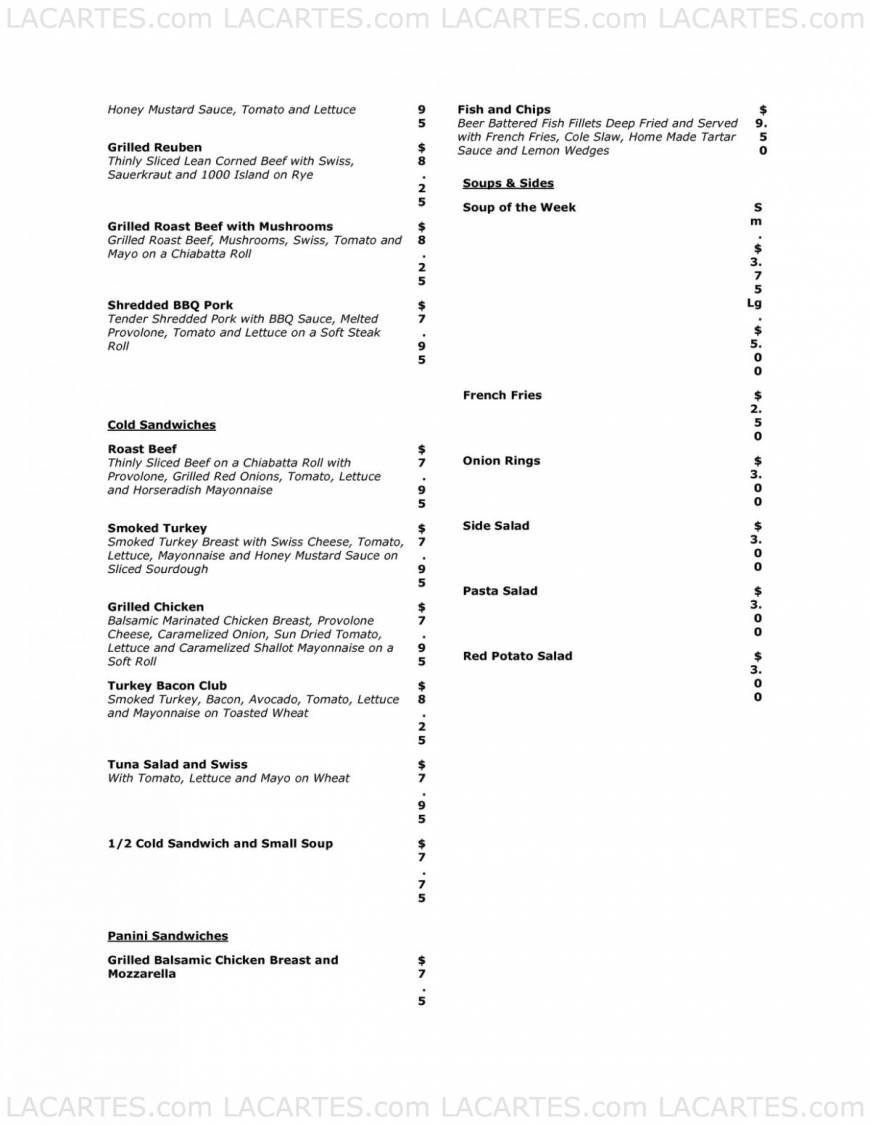  Pricelists of All Season's cafe & Catering 1758 Junction Avenue suit AA - Photo 2 of 13