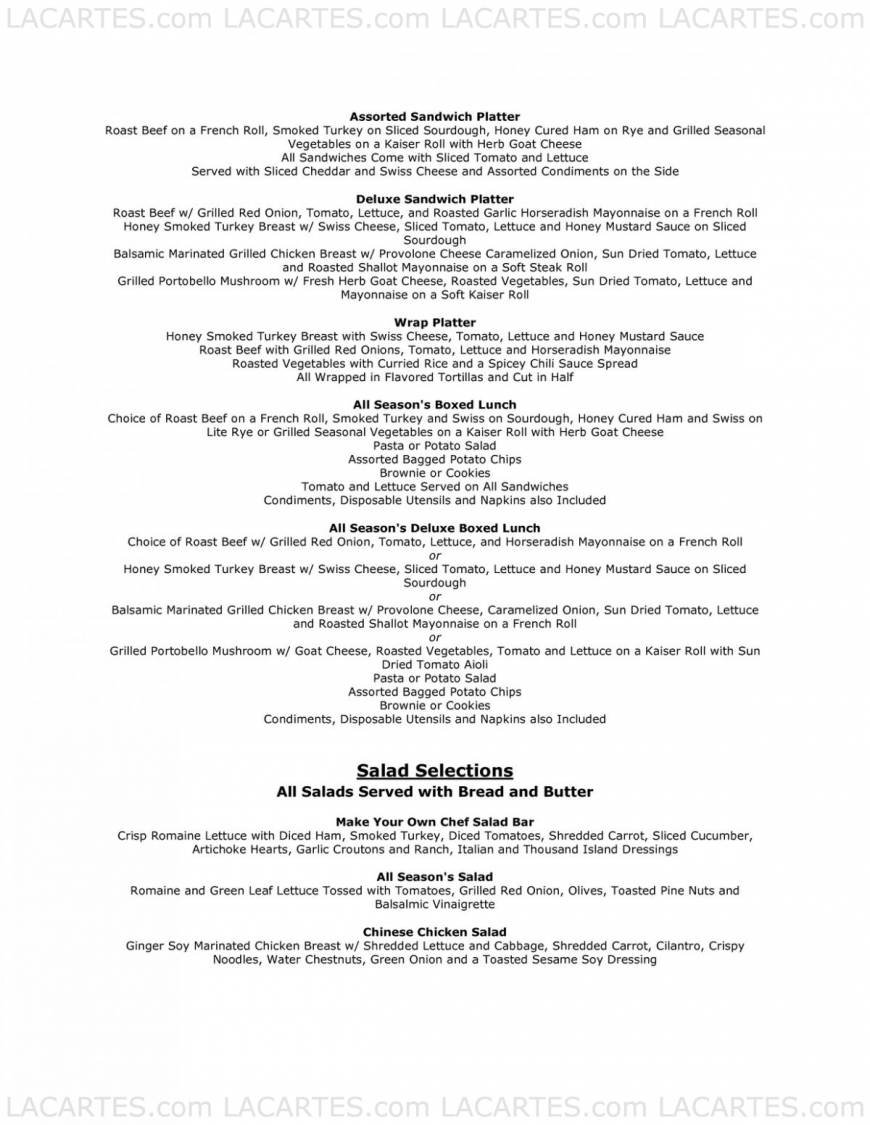  Pricelists of All Season's cafe & Catering 1758 Junction Avenue suit AA - Photo 8 of 13