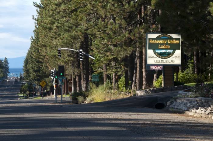 View down Ski Run Blvd to the Lake in the background Profile Photos of Heavenly Valley Lodge Bed & Breakfast 1261 Ski Run Blvd - Photo 12 of 12