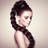 Portrait of beautiful sensual woman with elegant hairstyle.  Perfect makeup. Girl pigtailed. Fashion photo, Dornie's Salon Hair Braiding & Fashion, Center Point