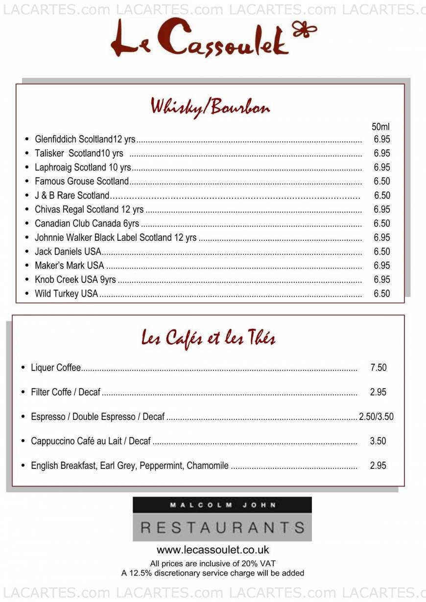  Pricelists of Le Cassoulet 18 Selsdon Road - Photo 17 of 18