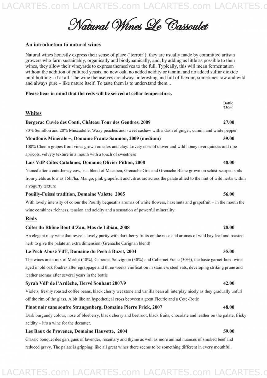  Pricelists of Le Cassoulet 18 Selsdon Road - Photo 8 of 18