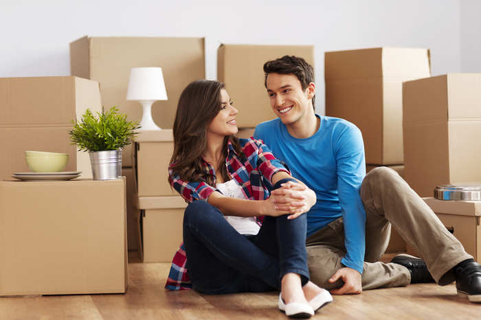 Young couple moving in their new house Profile Photos of Findmovers.in - Best Movers Packers Vadodara India Krishna Lila Market, Near Sangam Hotel, Halol Toll Naka, Baroda - 390 022, Halol Vadodara, Gujarat - Photo 1 of 1