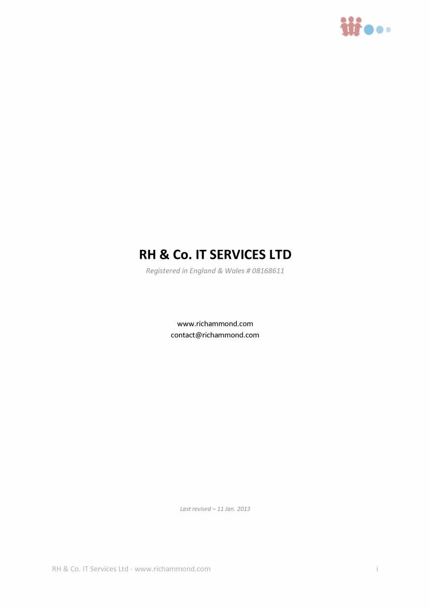  Pricelists of RH & Co. IT Services Ltd Hardwick House - Photo 1 of 6