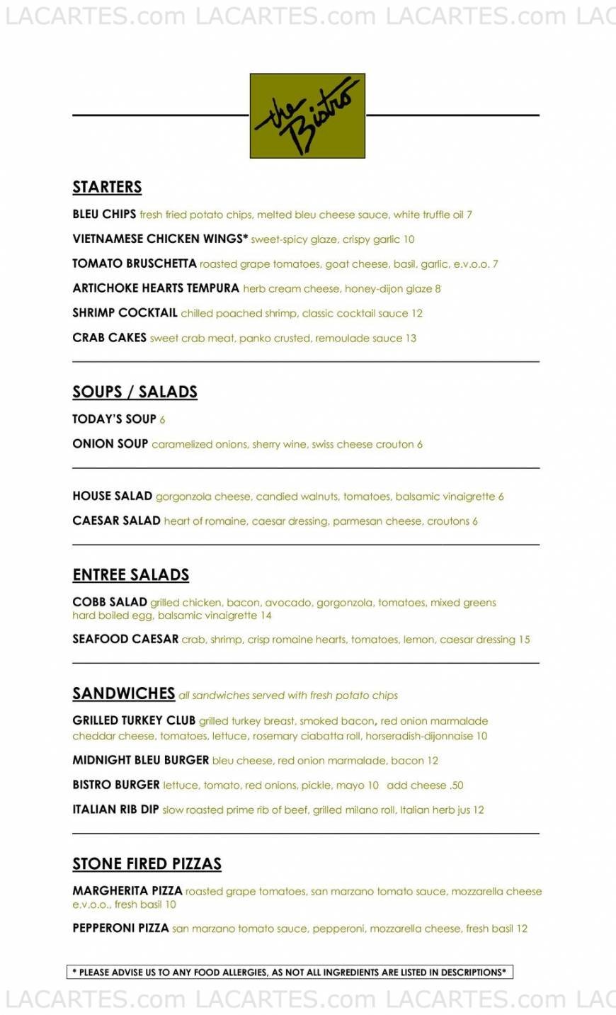  Pricelists of The Bistro 5105 California Avenue - Photo 29 of 33