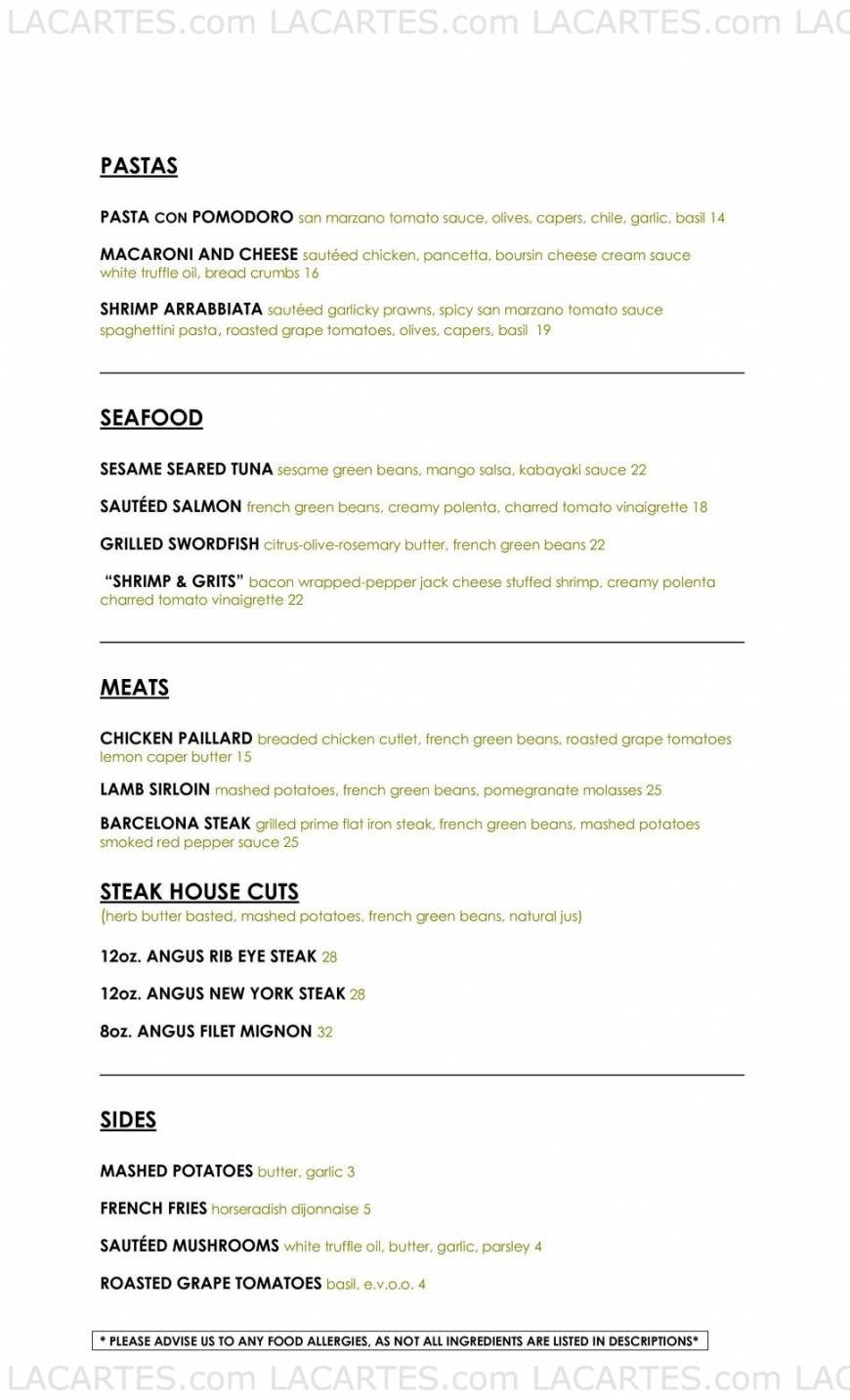  Pricelists of The Bistro 5105 California Avenue - Photo 28 of 33
