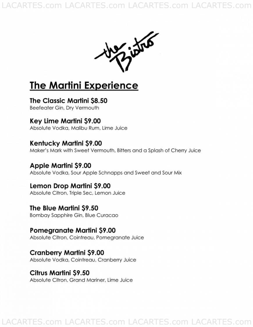  Pricelists of The Bistro 5105 California Avenue - Photo 23 of 33