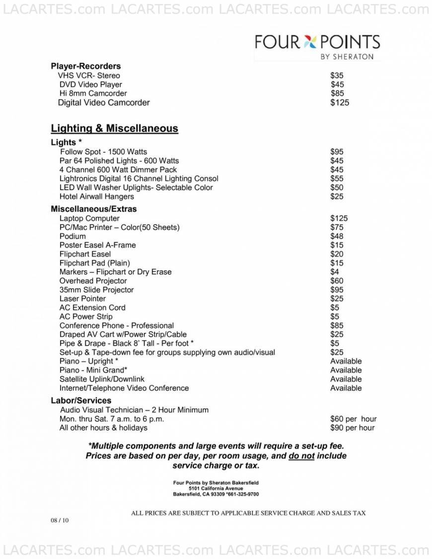  Pricelists of The Bistro 5105 California Avenue - Photo 9 of 33