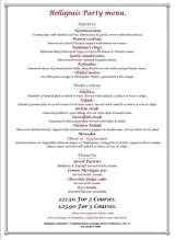Menus & Prices, Bellapais Steak House and Greek Restaurant, Colchester