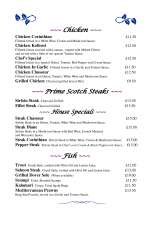 Menus & Prices, The Corinthian Restaurant, Ilford