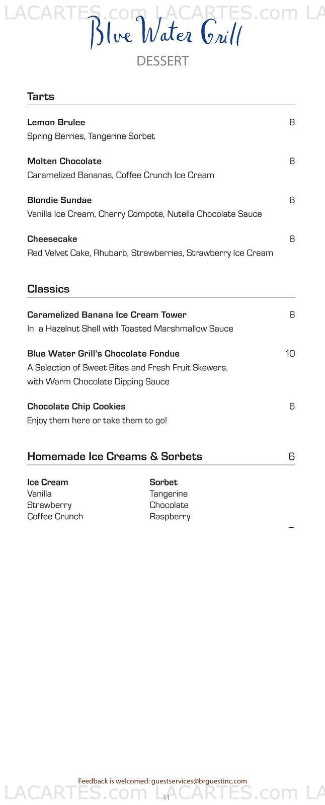  Pricelists of Blue Water Grill 31 Union Square West at 16th St. - Photo 2 of 24