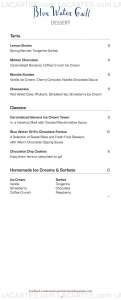 Menus & Prices, Blue Water Grill, New York City