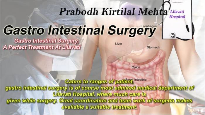 Gastro Intestinal Surgery, A Perfect Treatment At Lilavati http://bit.ly/1bTqJVa<br />
<br />
Caters to ranges of patient, gastro intestinal surgery is of course most admired medical department of Lilavati Hospital, where much care is given while surgery. Great coo Prabodh Mehta of Prabodh Mehta Lilavati Hospital A - 791, Bandra Reclamation, Bandra (W) - Photo 50 of 64 Gastro Intestinal Surgery, A Perfect Treatment At Lilavati http://bit.ly/1bTqJVa<br />
<br />
Caters to ranges of patient, gastro intestinal surgery is of course most admired medical department of Lilavati Hospital, where much care is given while surgery. Great coo Prabodh Mehta of Prabodh Mehta Lilavati Hospital A - 791, Bandra Reclamation, Bandra (W) - Photo 50 of 64