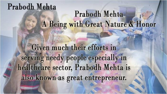Given much their efforts in serving needy people especially in healthcare sector, Prabodh Mehta is also known as great entrepreneur. Prabodh Mehta of Prabodh Mehta Lilavati Hospital A - 791, Bandra Reclamation, Bandra (W) - Photo 6 of 64 Given much their efforts in serving needy people especially in healthcare sector, Prabodh Mehta is also known as great entrepreneur. Prabodh Mehta of Prabodh Mehta Lilavati Hospital A - 791, Bandra Reclamation, Bandra (W) - Photo 6 of 64