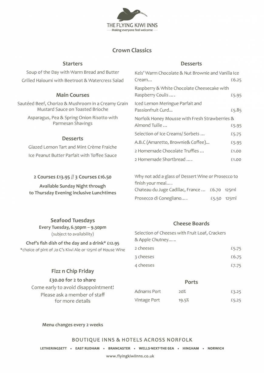  Pricelists of The Crown Hotel The Buttlands - Photo 2 of 8