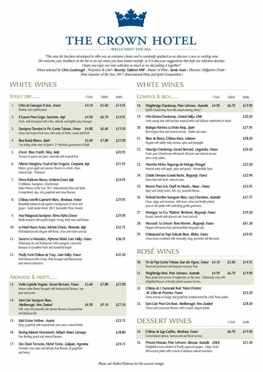  Pricelists of The Crown Hotel The Buttlands - Photo 7 of 8