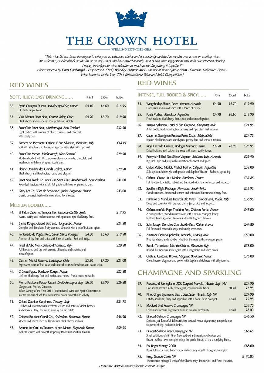  Pricelists of The Crown Hotel The Buttlands - Photo 8 of 8