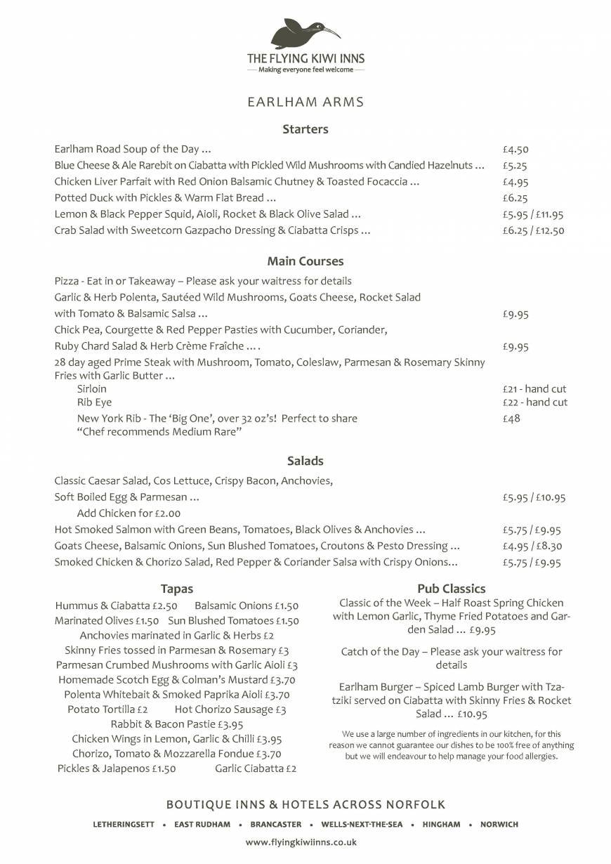 Pricelists of The Earlham Arms Earlham Road - Photo 1 of 2
