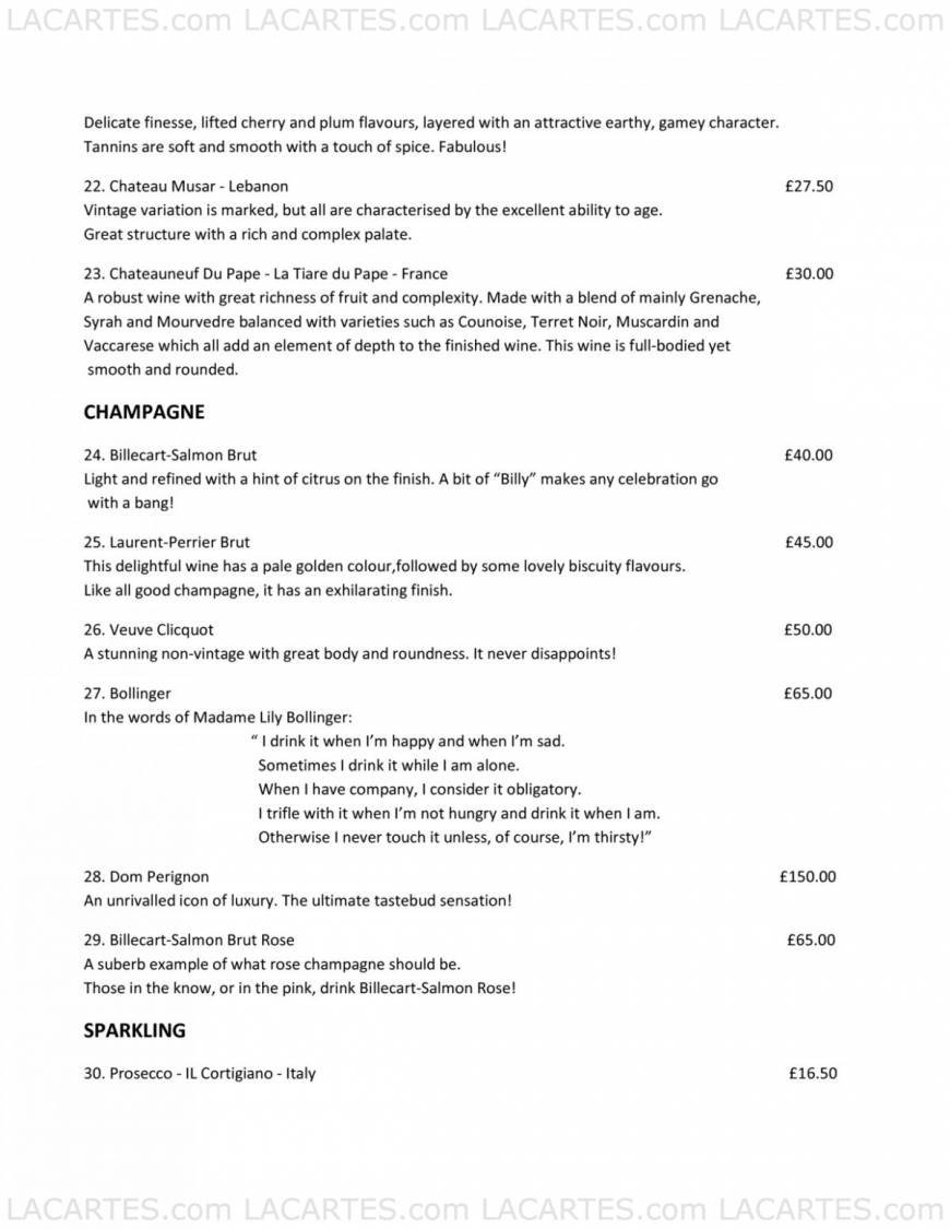  Pricelists of Alberrys Wine Bar - Canterbury 38 St. Margaret's Street - Photo 5 of 10