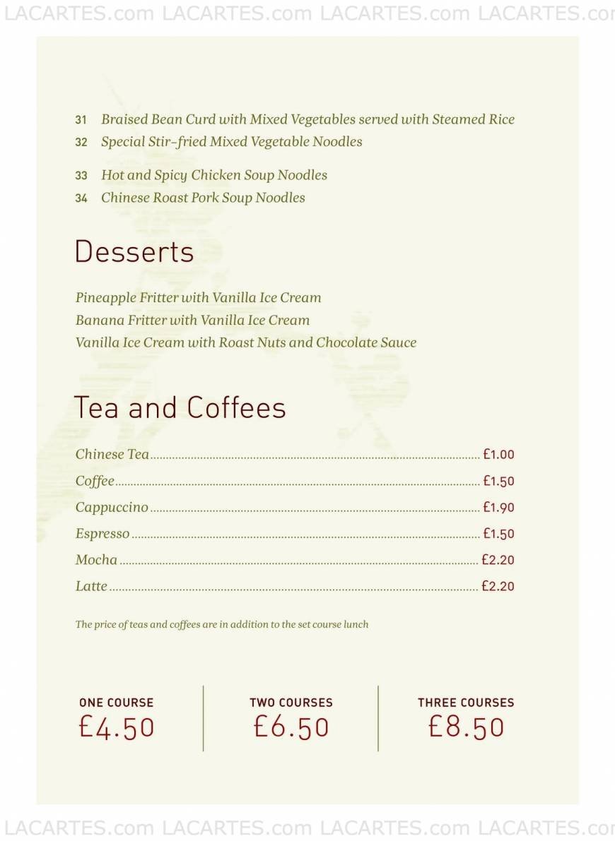  Pricelists of China Blue Chinese Restaurant - Colchester 25 Head Street - Photo 5 of 9