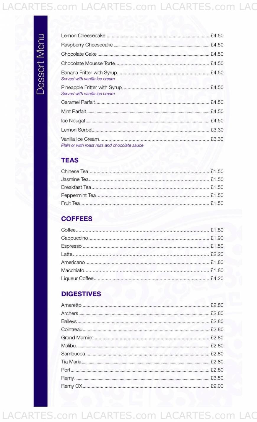  Pricelists of China Blue Chinese Restaurant - Colchester 25 Head Street - Photo 8 of 9