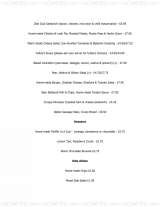 Menus & Prices, Restaurant Zest at Bennetts Brasserie, Derby