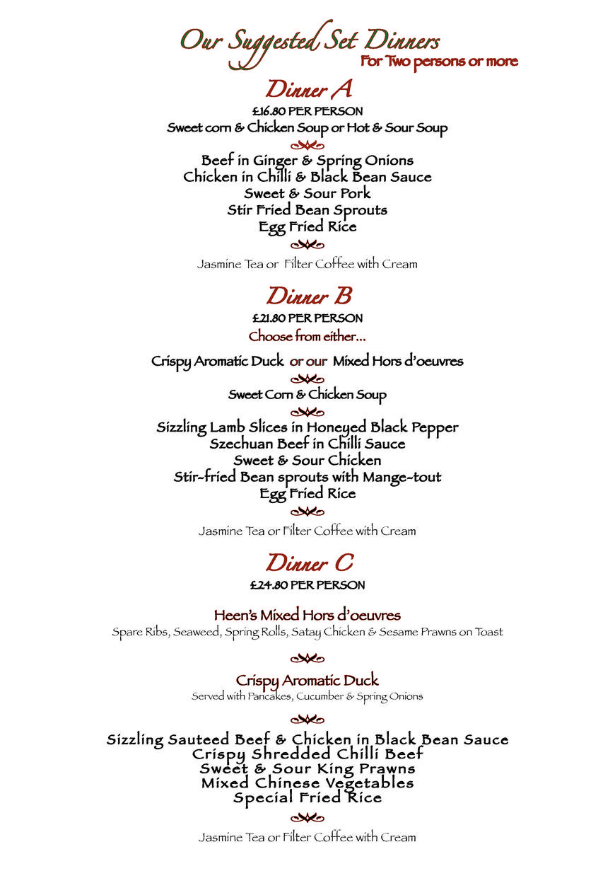  Pricelists of Heens Restaurant 14-16  Mulgrave road - Photo 2 of 8