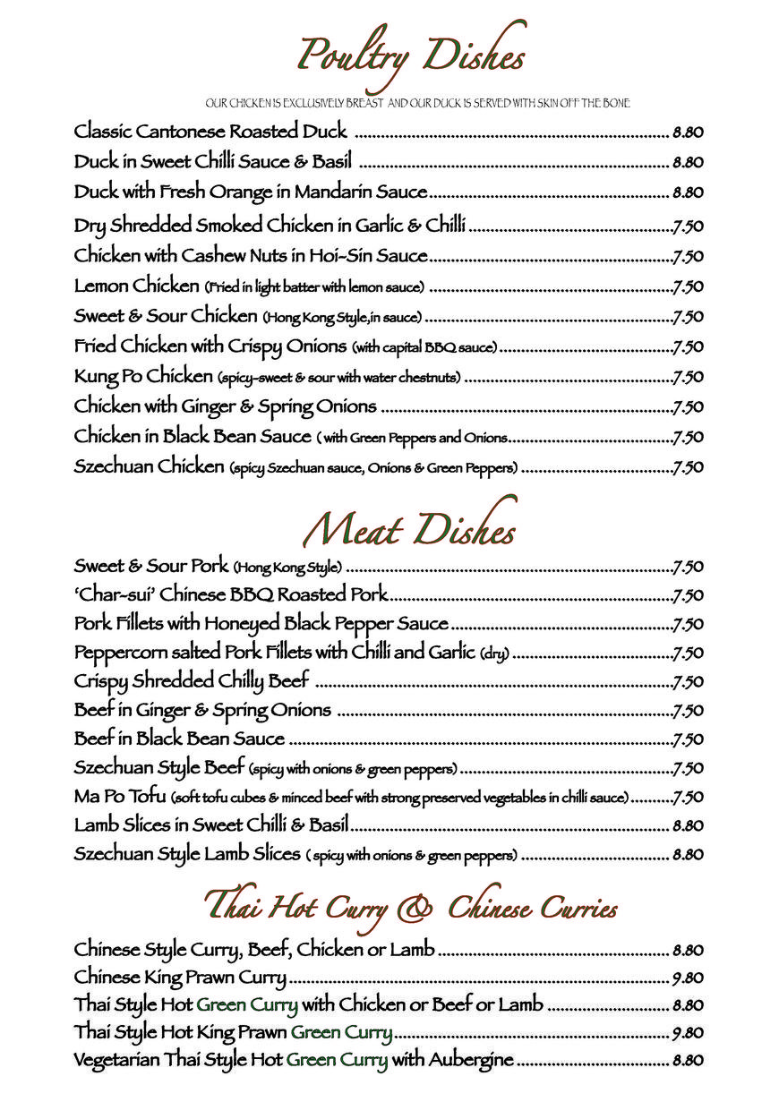  Pricelists of Heens Restaurant 14-16  Mulgrave road - Photo 6 of 8