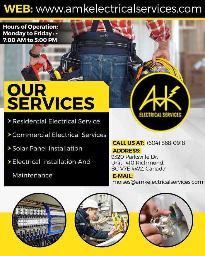 Profile Photos of AMK Electrical Services Ltd | Residential electrical services 9320 Parksville Dr - Photo 1 of 4