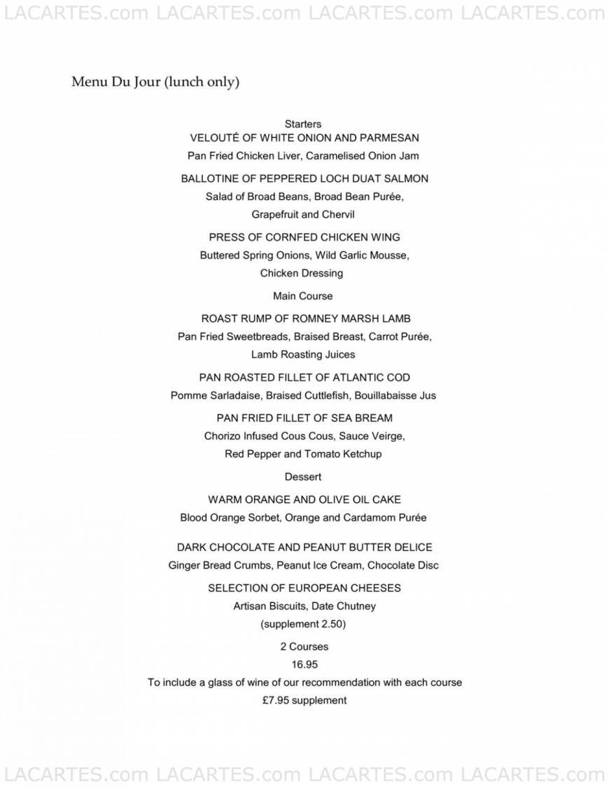  Pricelists of Thackerayâ??s Restaurant - Tunbridge Wells 85 London Road - Photo 28 of 31