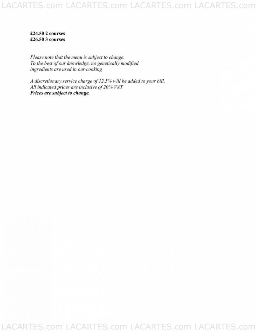  Pricelists of Thackerayâ??s Restaurant - Tunbridge Wells 85 London Road - Photo 23 of 31