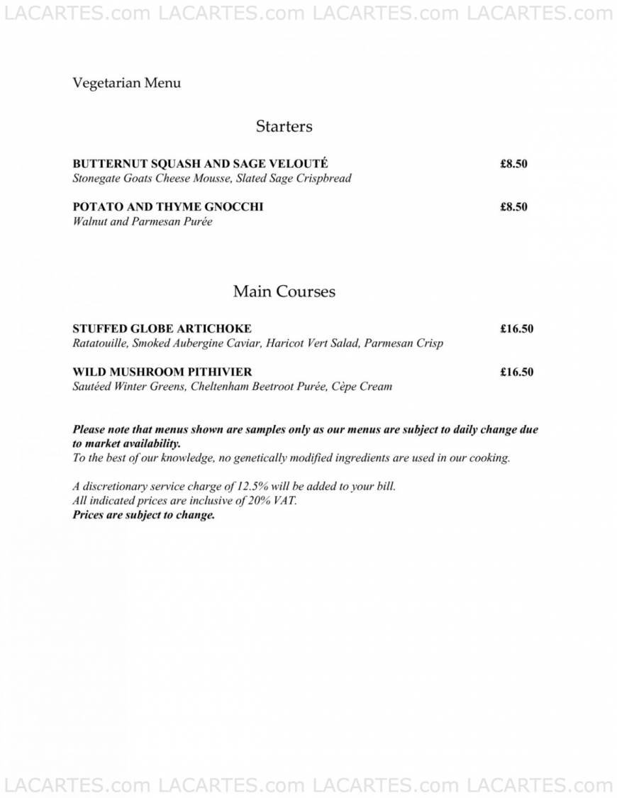  Pricelists of Thackerayâ??s Restaurant - Tunbridge Wells 85 London Road - Photo 16 of 31