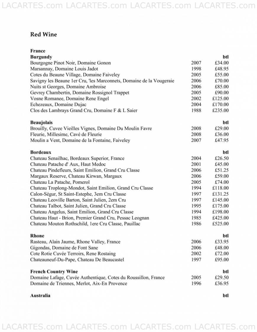  Pricelists of Thackerayâ??s Restaurant - Tunbridge Wells 85 London Road - Photo 9 of 31