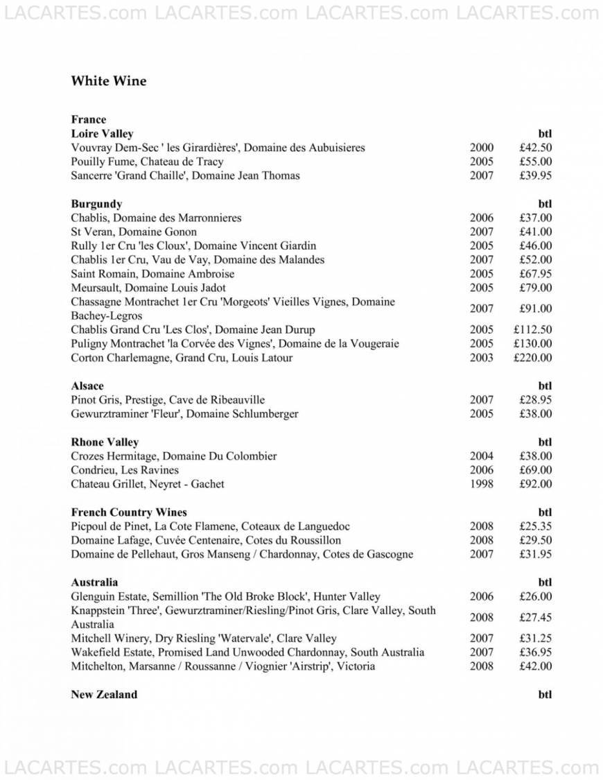  Pricelists of Thackerayâ??s Restaurant - Tunbridge Wells 85 London Road - Photo 6 of 31
