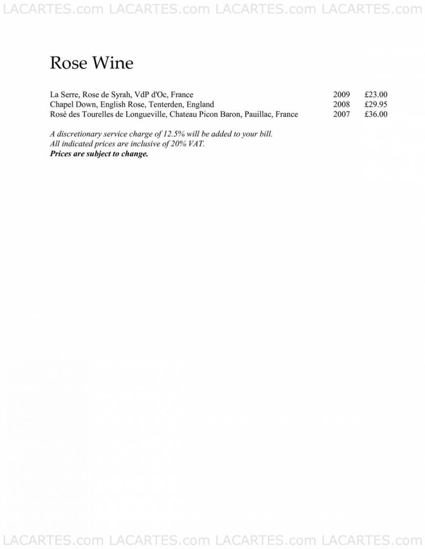  Pricelists of Thackerayâ??s Restaurant - Tunbridge Wells 85 London Road - Photo 4 of 31