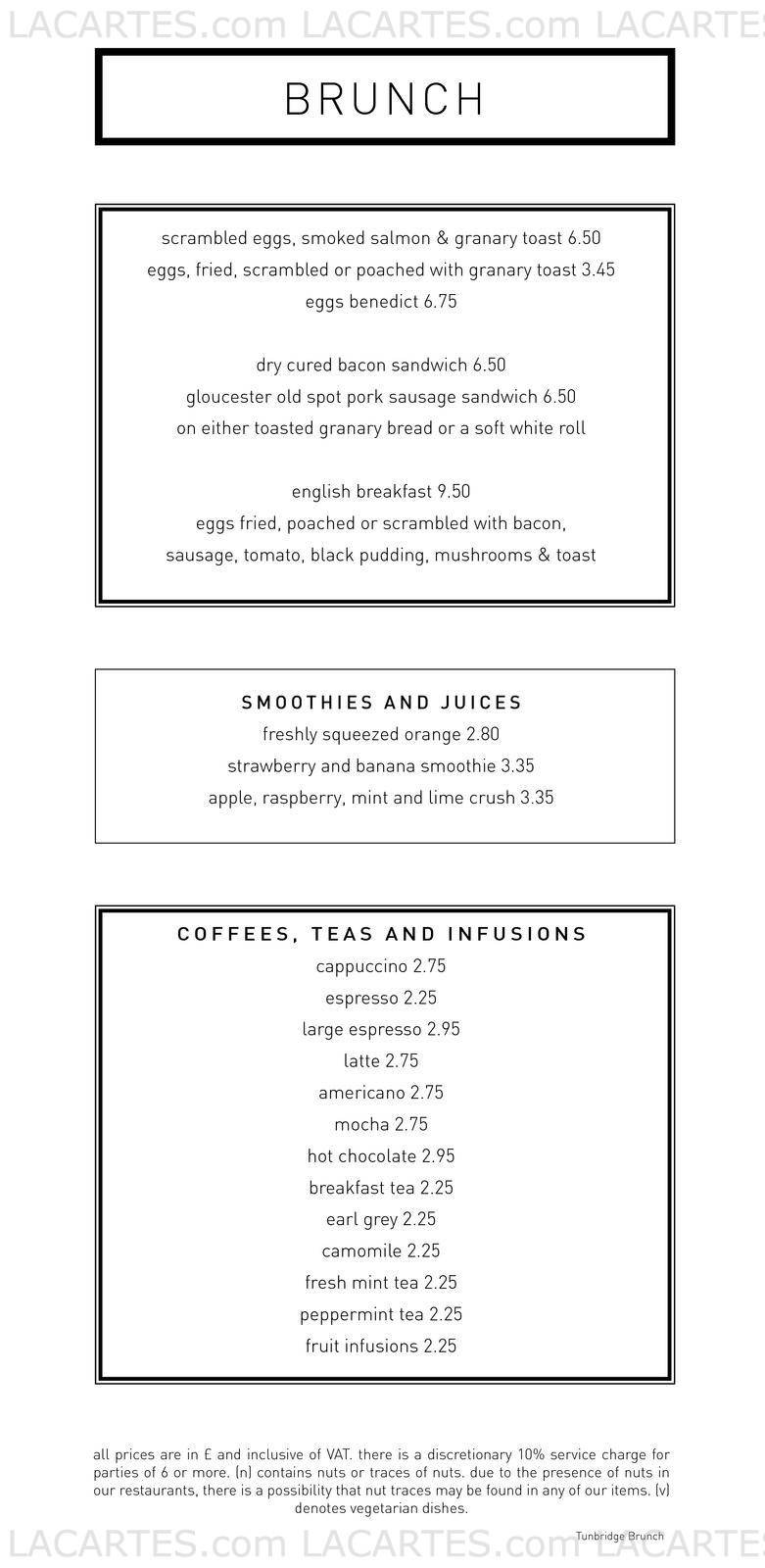  Pricelists of The Tunbridge Wells Bar & Grill 84 High Street - Photo 1 of 15