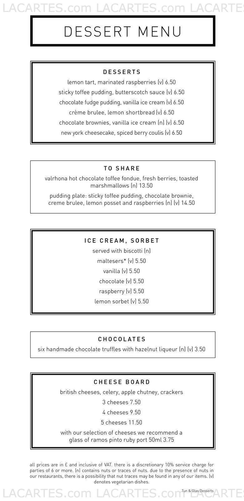  Pricelists of The Tunbridge Wells Bar & Grill 84 High Street - Photo 3 of 15