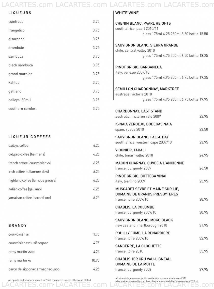  Pricelists of The Tunbridge Wells Bar & Grill 84 High Street - Photo 7 of 15