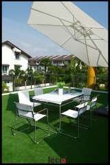 Calla lily dining set with european style parasol, lecio, Puchong
