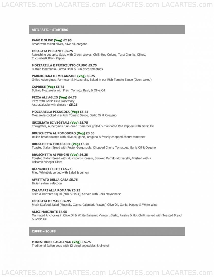  Pricelists of Il Vesuvio Restaurant - Tunbridge Wells 112 Camden Road - Photo 1 of 11